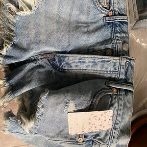 NWT Free People Loving Good Vibrations Jean Shorts